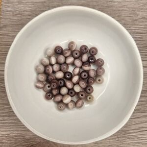 Cats Eye Round Bead Lot of 50 Cat's Eye Glass Fiber Optic Glass Bead